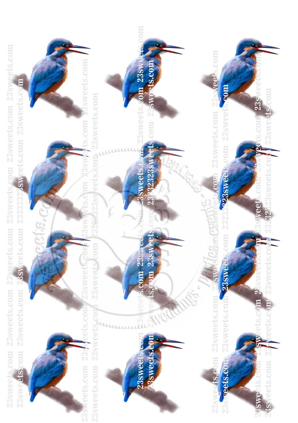 EDIBLE wafer paper BLUE BIRDS 12 pieces, various sizes, wafer paper, cake, cake pops  cake decoration, cupcake toppers