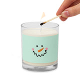 CANDLE cute snowman face candle Glass jar soy wax candle, gift for her, housewarming gift, Christmas gift