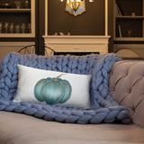 Rustic blue pumpkin, Basic Pillow, fall decor, autumn decor, gift, home decorator pillow, designer pillow