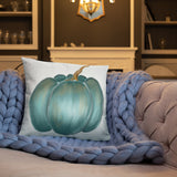 Rustic blue pumpkin, Basic Pillow, fall decor, autumn decor, gift, home decorator pillow, designer pillow