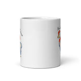 MUG, Fa la la llama, , White glossy mug, Christmas,  Holiday  funny mug, cheery mug gift idea for morning coffee or hot chocolate
