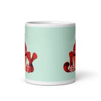 MUG, Joy cupcake, white glossy mug, family gift, Christmas gift idea, for coffee lovers and hot chocolate