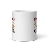 MUG, Warm socks Hot cocoa, Christmas mug, gift cup, White glossy mug, cup, Christmas mug, gift, White glossy mug