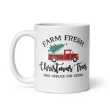 MUG, Farm fresh Christmas trees, Christmas mugs, gift cup mug, White glossy mug, cup, Christmas mug, gift, White glossy mug