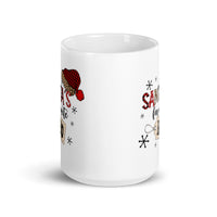 MUG, Santa's favorite HO, White glossy mug, Christmas, funny Holiday joke mug for morning coffee or hot chocolate