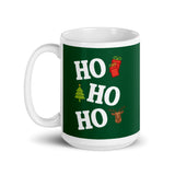 MUG,HO HO HO mug, White glossy mug, Christmas, Holiday mug, cheery mug gift idea for morning coffee/hot chocolate/ mugs.