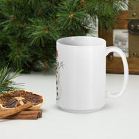 Cute SNOWMAN MUG design White glossy mug, cheery mug for morning coffee or hot chocolate