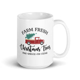 MUG, Farm fresh Christmas trees, Christmas mugs, gift cup mug, White glossy mug, cup, Christmas mug, gift, White glossy mug