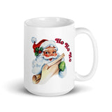 MUG, Vintage Santa face Ho Ho Ho, Christmas mugs, faith based gift cup mug, White glossy mug, cup, religious mug, gift, White glossy mug copy